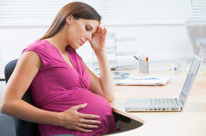 pregnant woman stressed out
