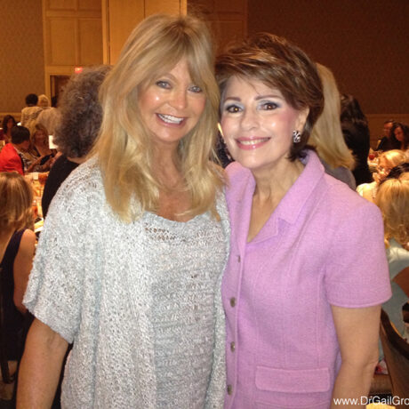 Dr Gross with Goldie Hawn at the Arizona Foundation for Women Sandra Day